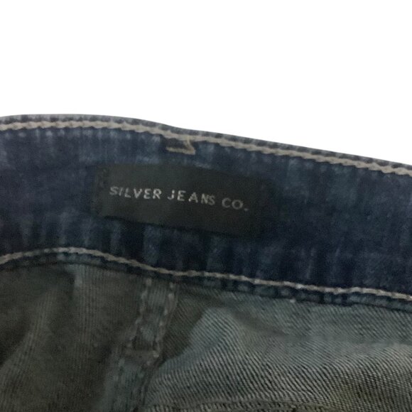 Silver Jeans Co. Womens Skinny Dark Wash Denim Jeans Size 32 Waist 28 Inseam - Picture 4 of 7